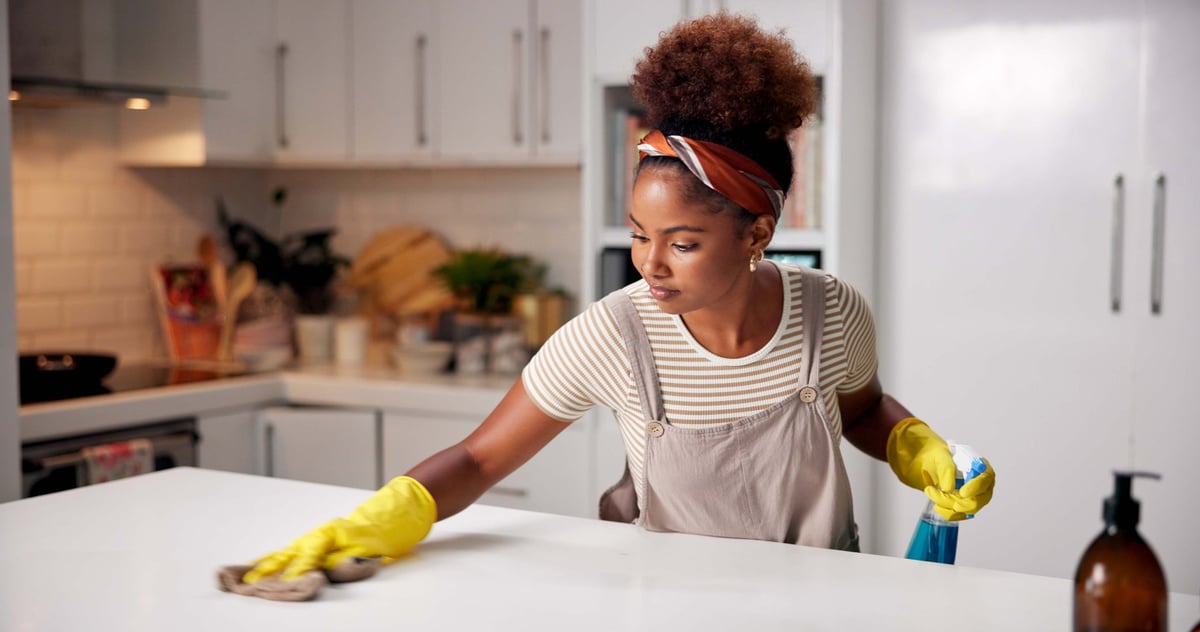 Professional cleaner with spray bottle